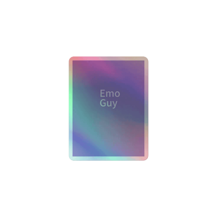 Emo Guy Kiss-Cut Holographic Sticker Sheet product image (1)