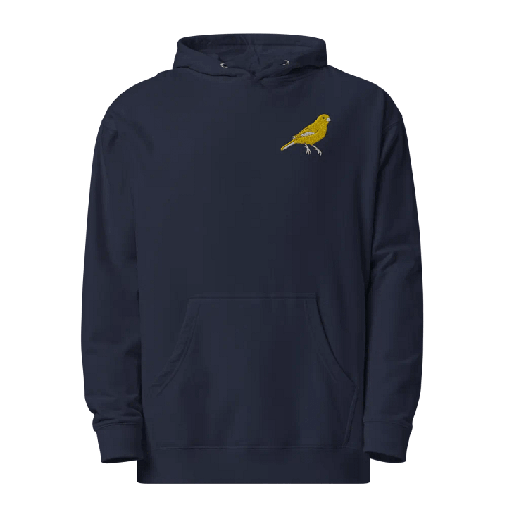 Embroidered Yellow Canary Bird Midweight Hoodie product image (2)