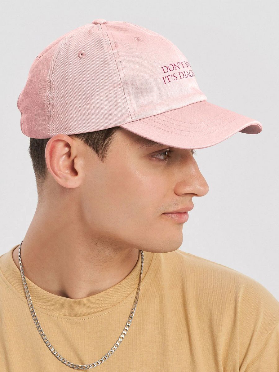 DW, IT'S DIAGNOSED. (pink) embroidered pastel dad hat product image (6)