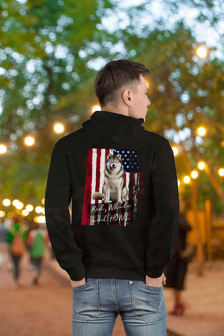 Alaskan Malamute American Flag Pun Hoodie product image (1)