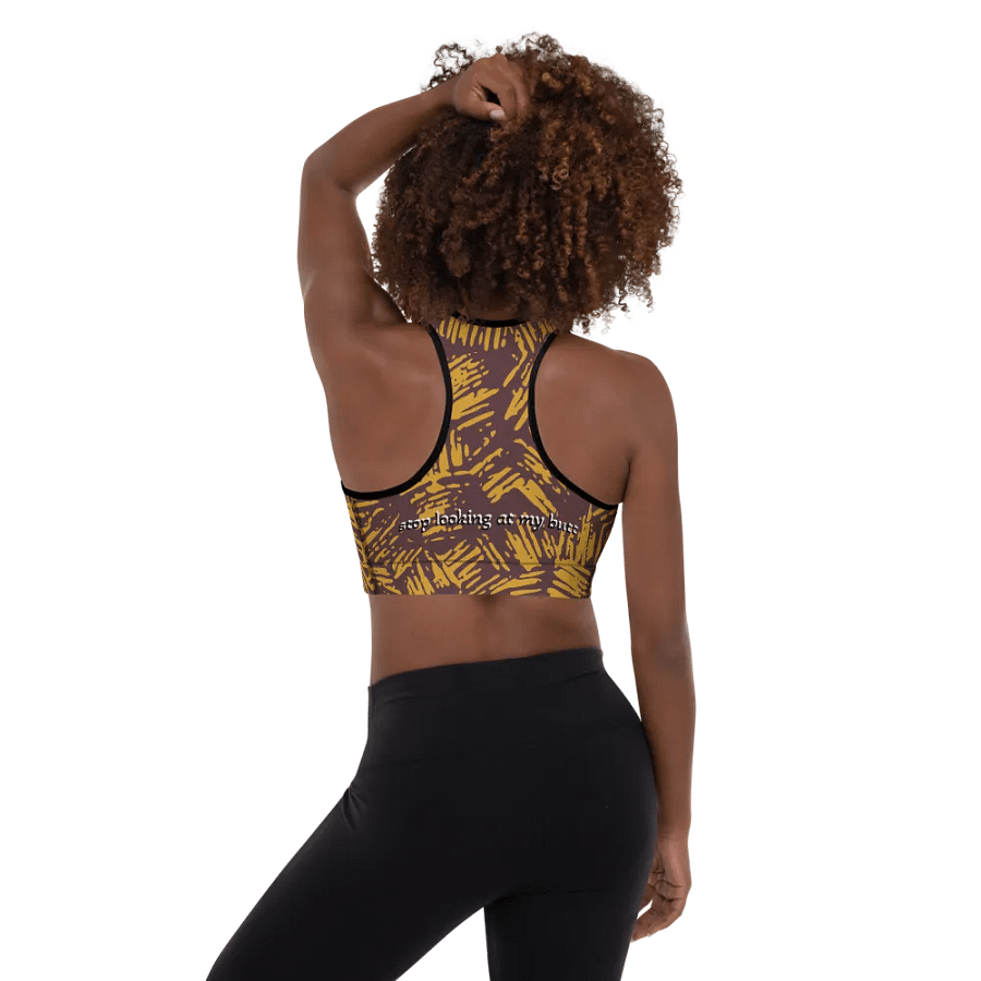 Golden Tribal Texture Sports Bra product image (4)