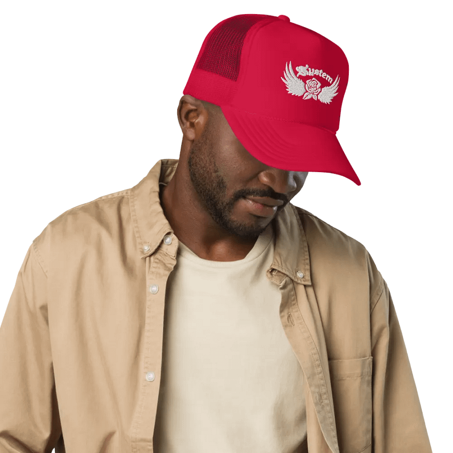 System Trucker Hat (Red) product image (6)