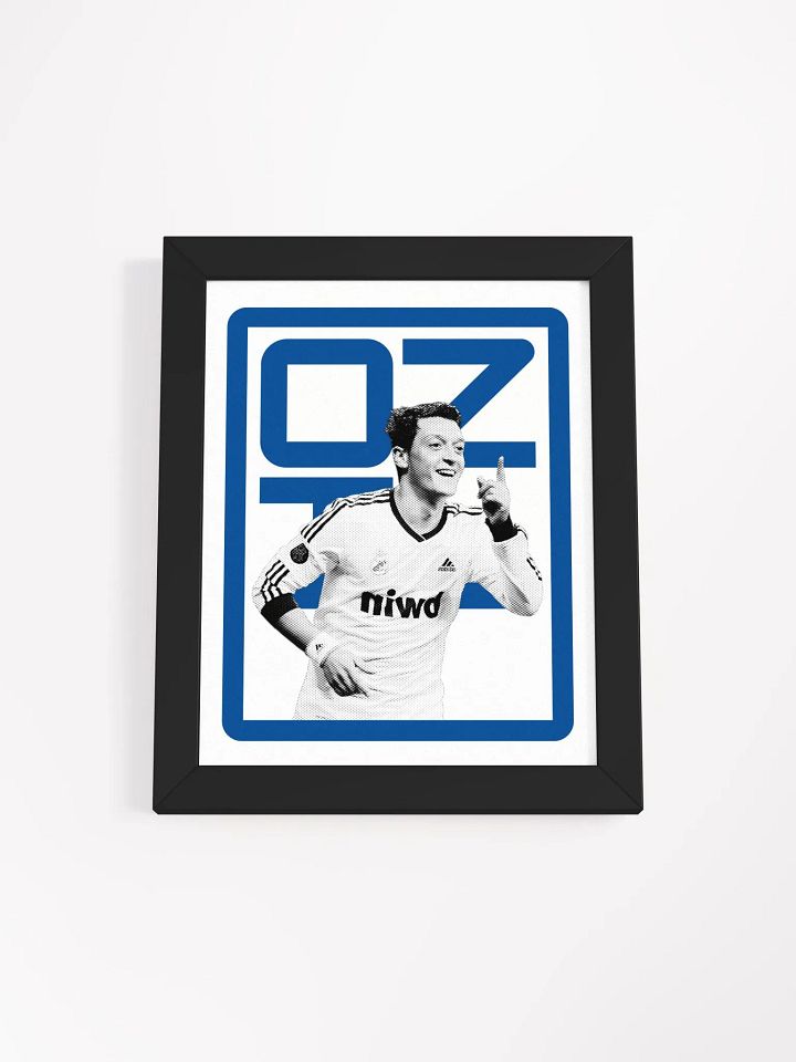 Mesut Özil BW Real Madrid Name Art Framed Print product image (2)