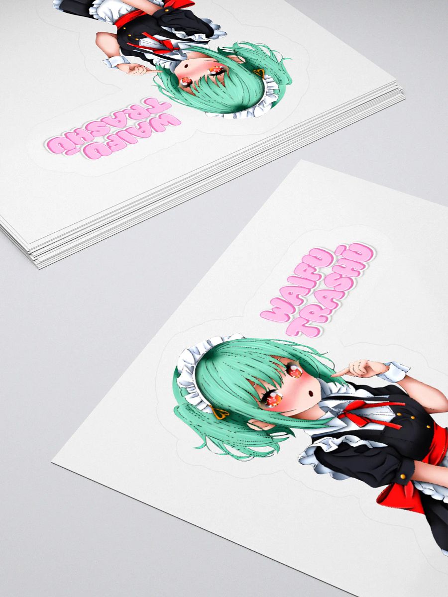 Blushing Maid Kiss Cut Stickers product image (10)