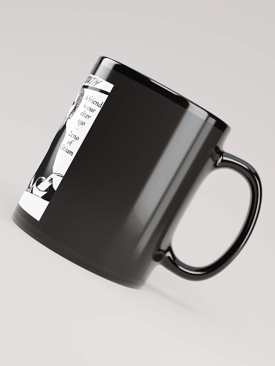 Stoic Youth Zeno of Citium quote Black Glossy Mug product image (5)