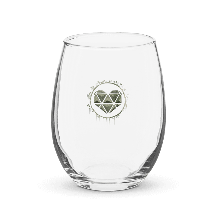 Green Heart stemless wine glass product image (2)