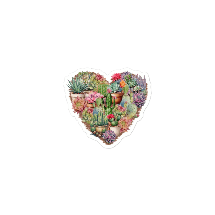 Cacti In A Heart Die-Cut Magnet product image (2)