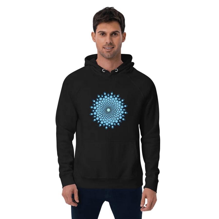 Blue Dot Mandala Unisex Eco Hoodie product image (7)
