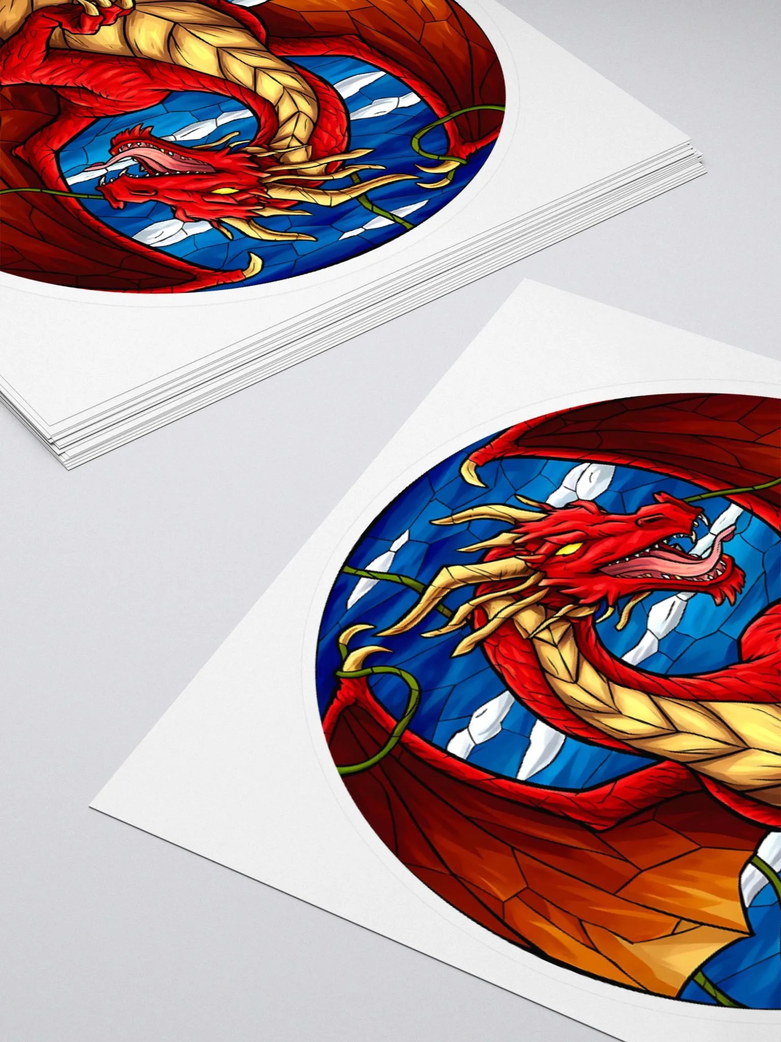 Stained Glass Red Dragon Sticker product image (4)