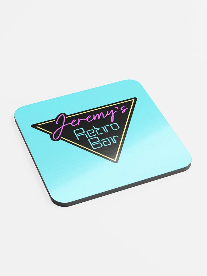 Cyan JRB Logo Glossy Cork Backed Coaster product image (2)