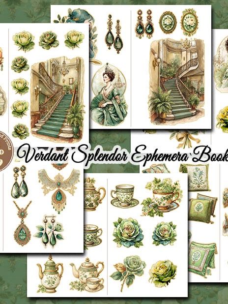 Verdant of Splendor - Diary of an Emerald Queen Ephemera kit product image (3)