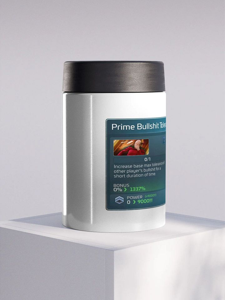 Prime Bullshit Tolerance (Color) Cooler product image (1)
