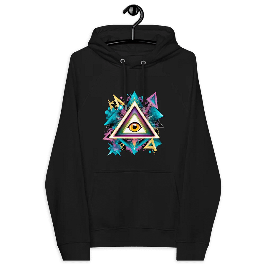 [All Seeing Eye] Unisex Eco Raglan Hoodie product image (10)