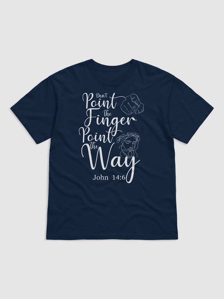 Don’t Point the Finger, Point the Way" – Inspirational White Text Heavyweight Tee product image (1)