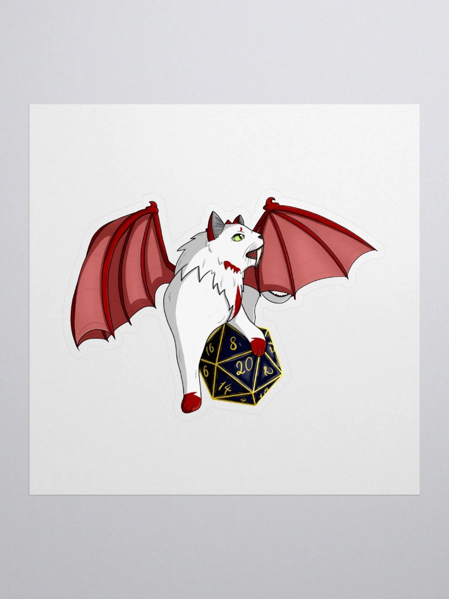 Crimson D20 Kiss Cut Stickers product image (1)
