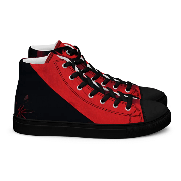 Crimson Gaze Men's canvas High Top Shoes product image (2)