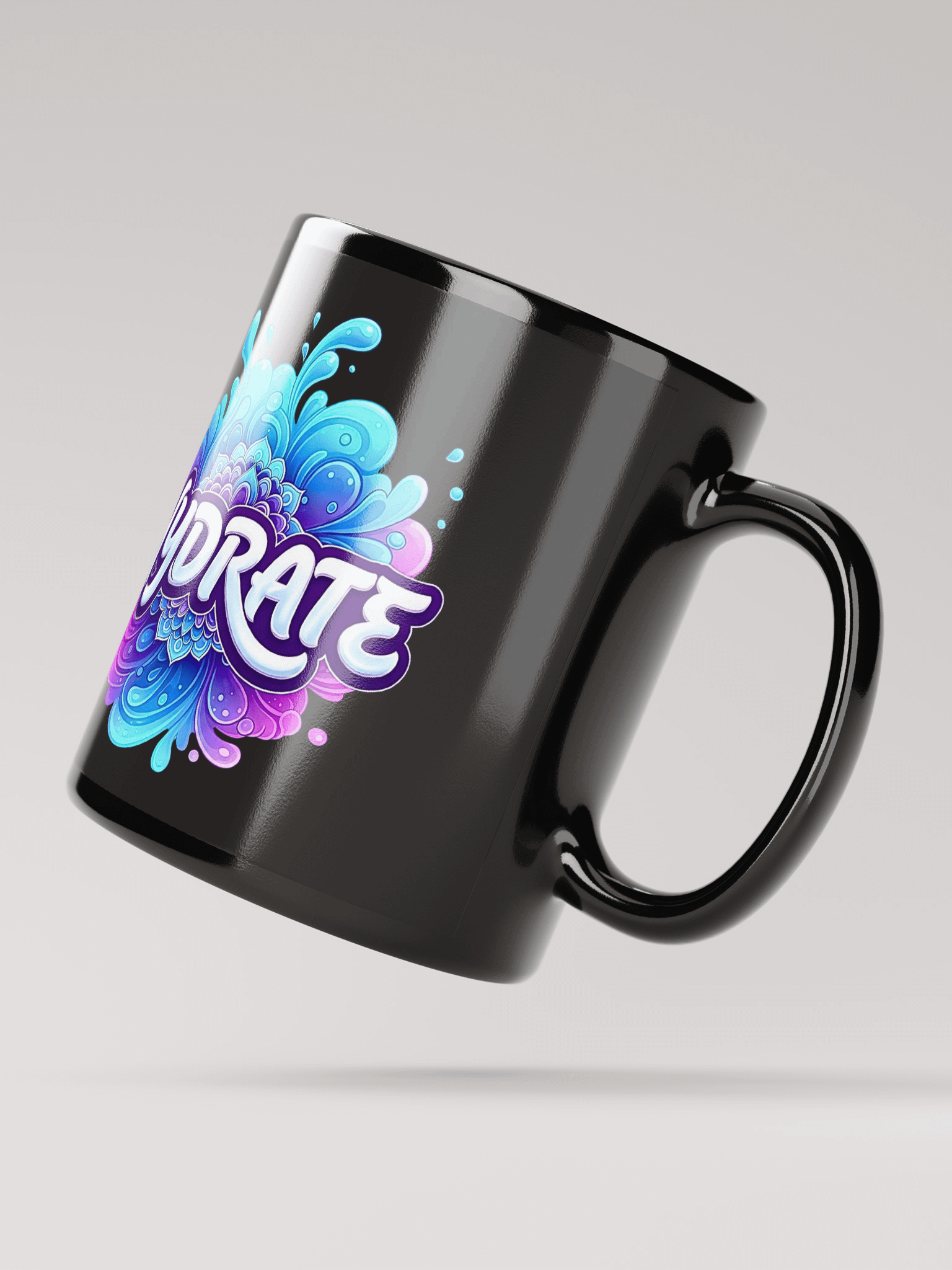 Hydrate Splash Black Mug product image (2)