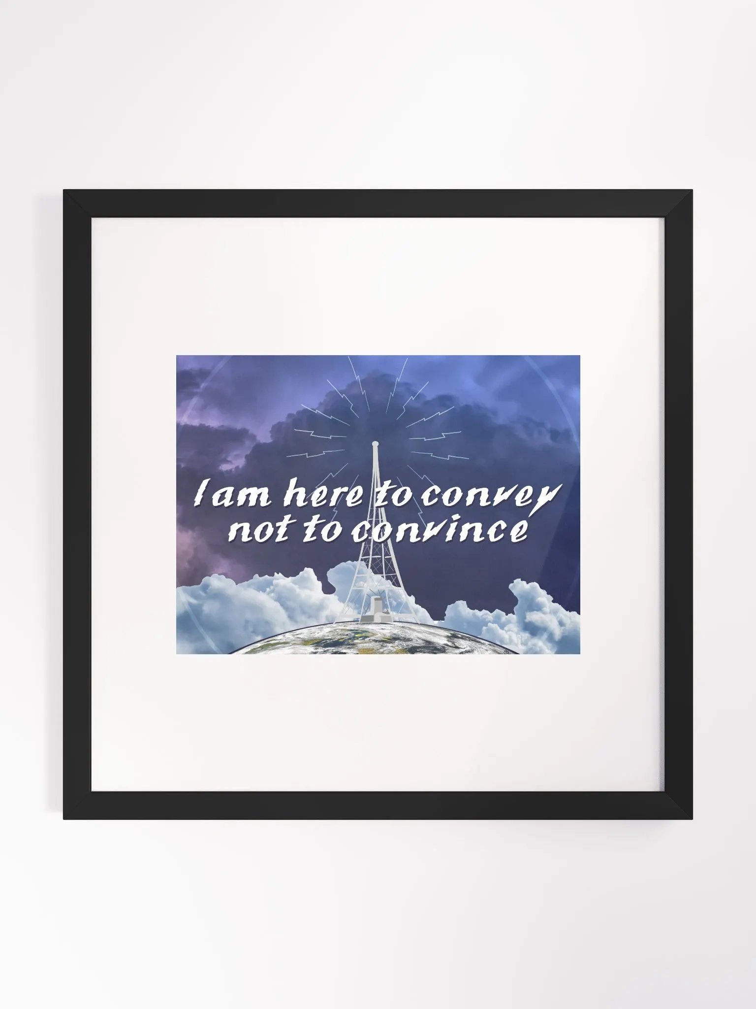 Convey Not Convince Wood Framed Museum Quality Print product image (1)