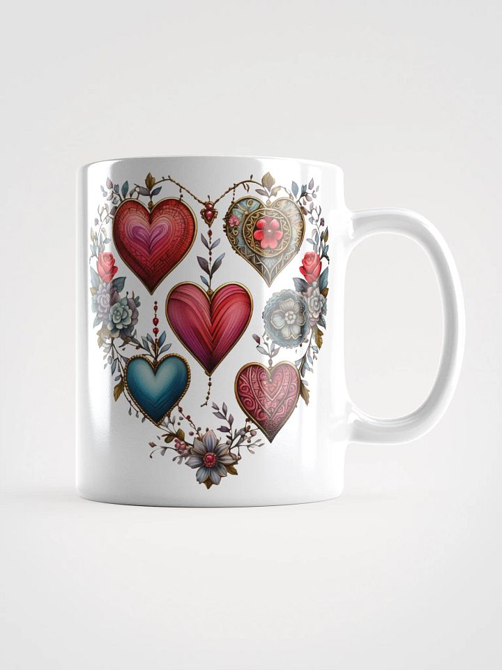 Vintage Valentine’s Day Hearts Coffee Mug product image (1)