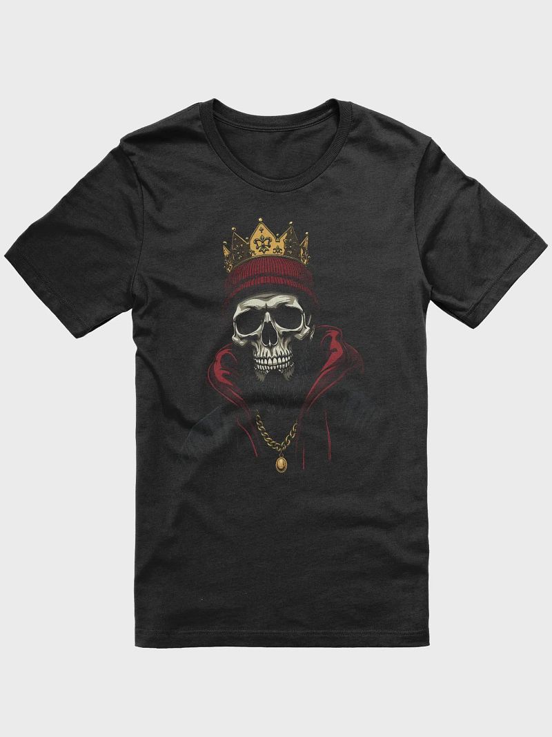 Royal Skull King T-Shirt – Gothic Crowned Skull Graphic Tee for Men and Women – Streetwear Style for Halloween, Festivals, and Everyday Fashion