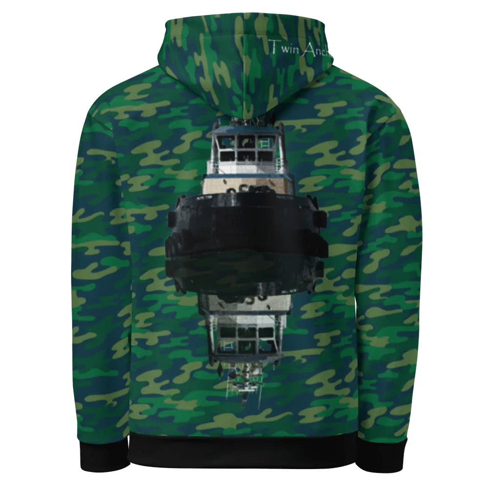 Teal Camouflage Pacific Titan Reflection Hoodie product image (1)