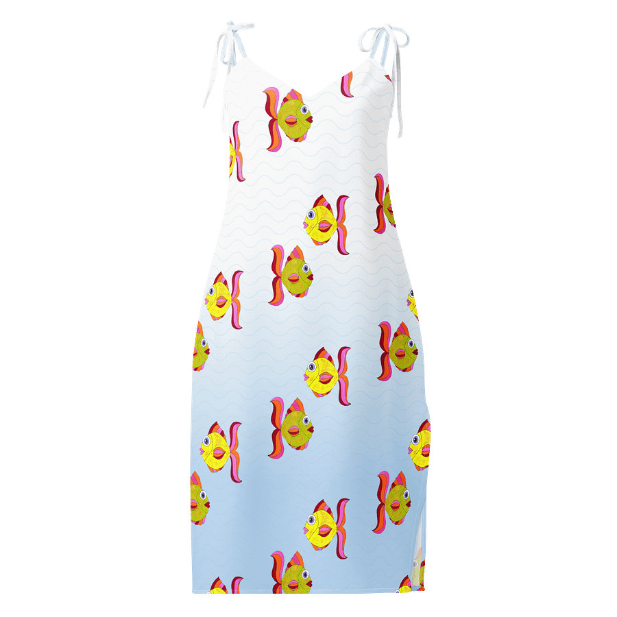 Fish style (art by Dina R.) acrylic painting picture - Slip Dress product image (1)