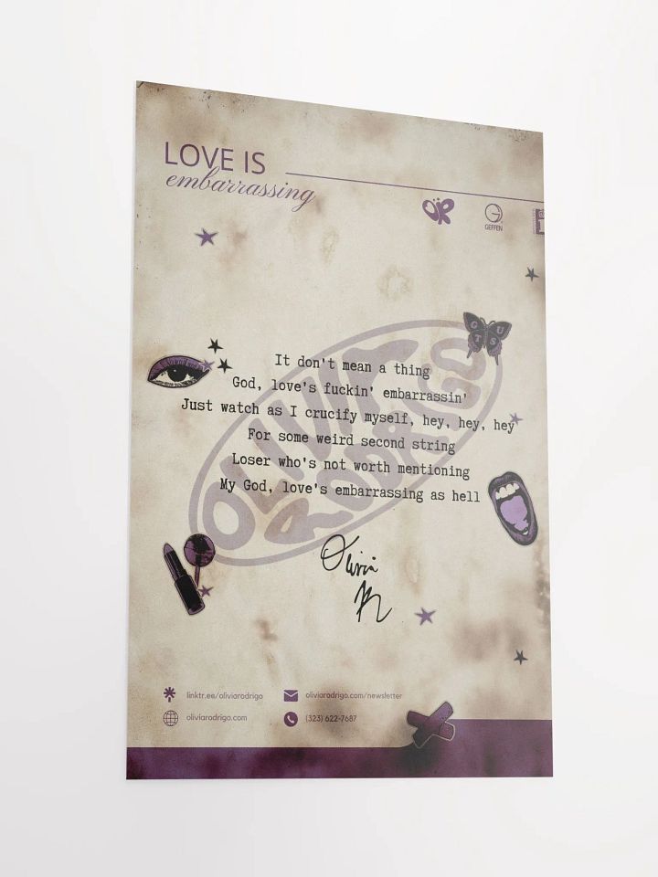love is embarrassing Poster product image (2)
