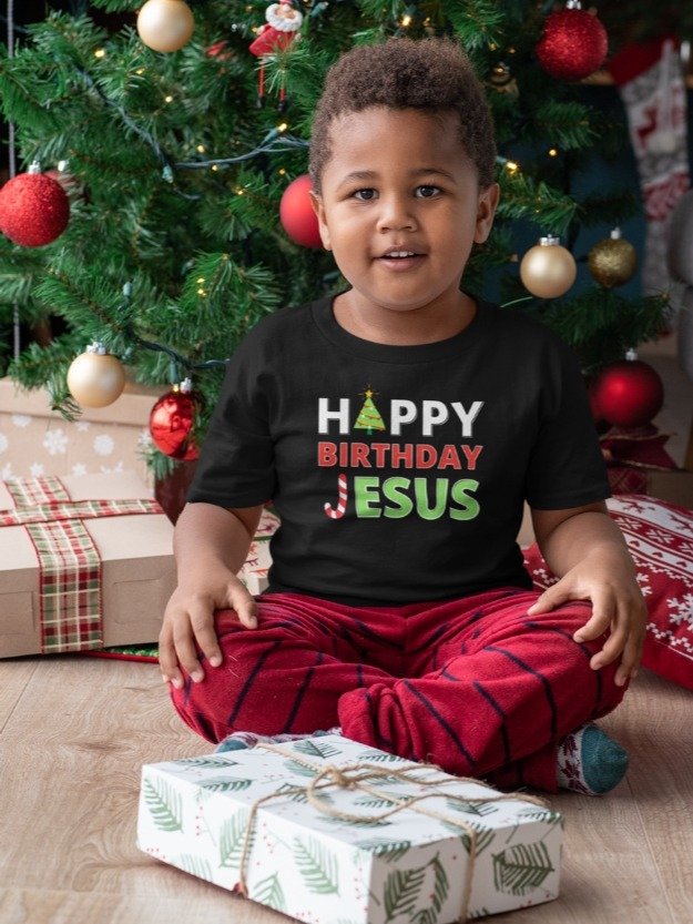 Happy Birthday Jesus Christmas Toddler T-Shirt product image (2)