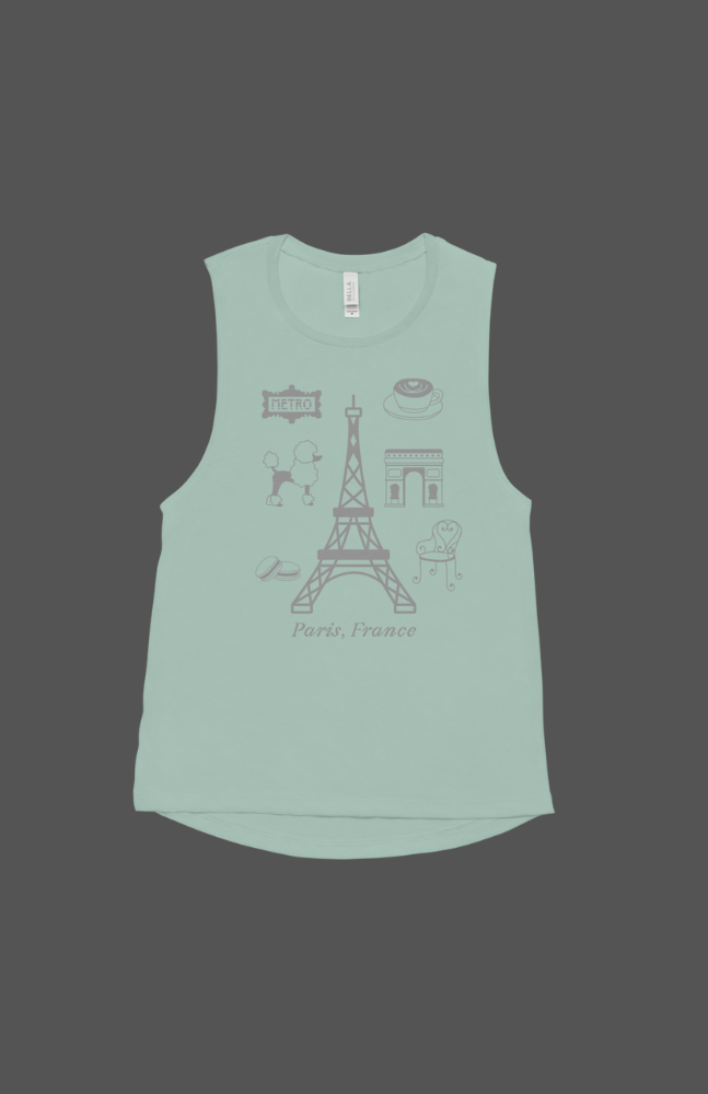 Parisian Landmarks Flowy Muscle Tank product image (2)