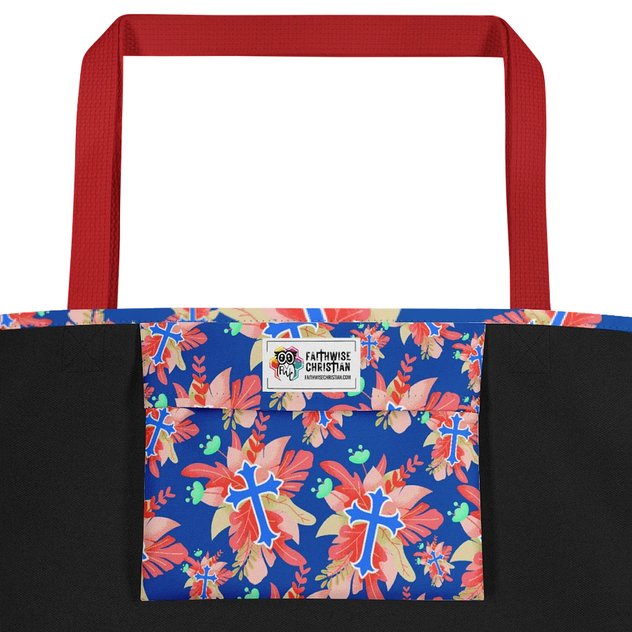 Coral Floral Cross Tote Bag product image (5)