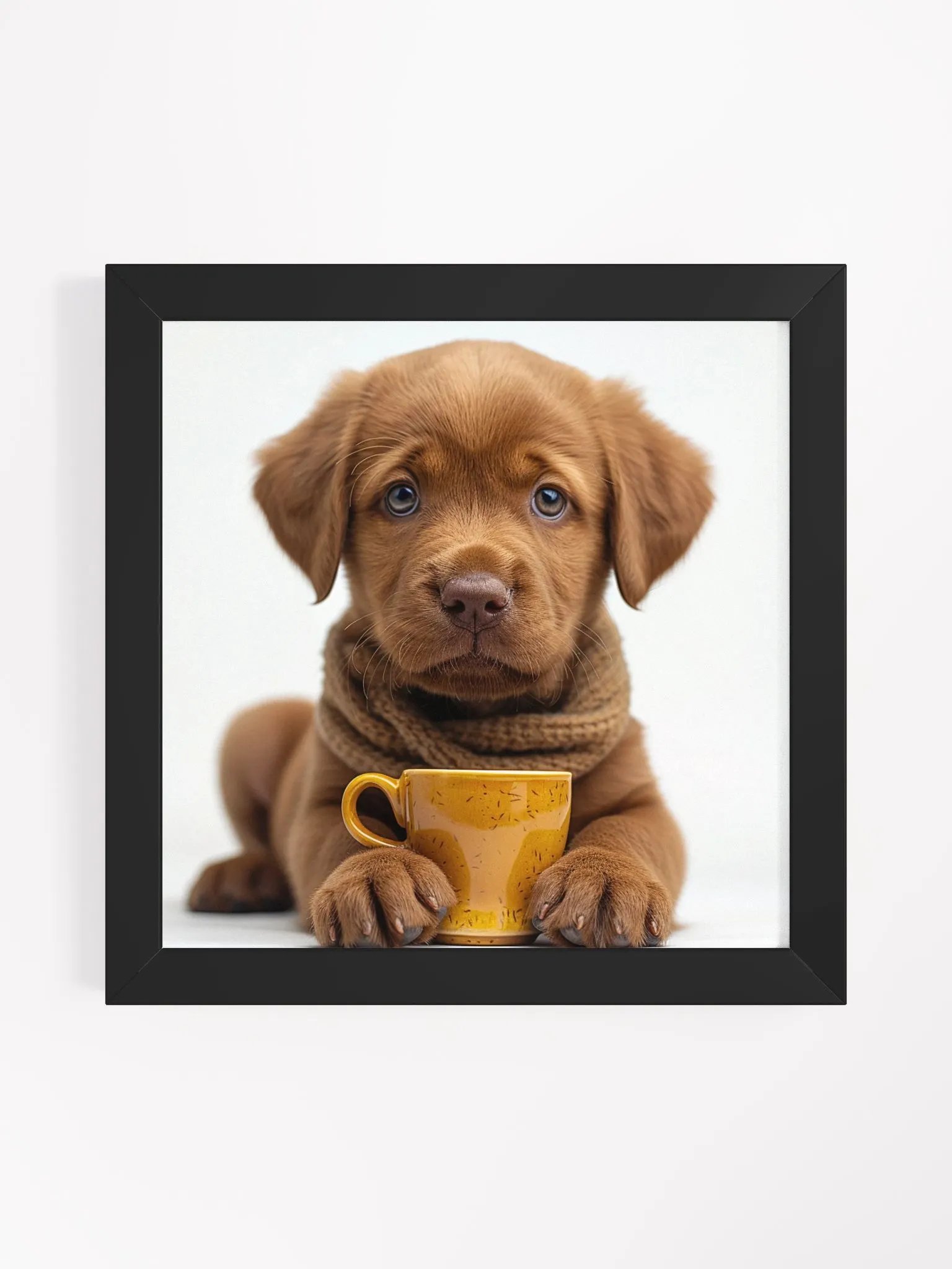 Coffee Lover Cute Labrador Retriever Puppy Wall Art product image (13)