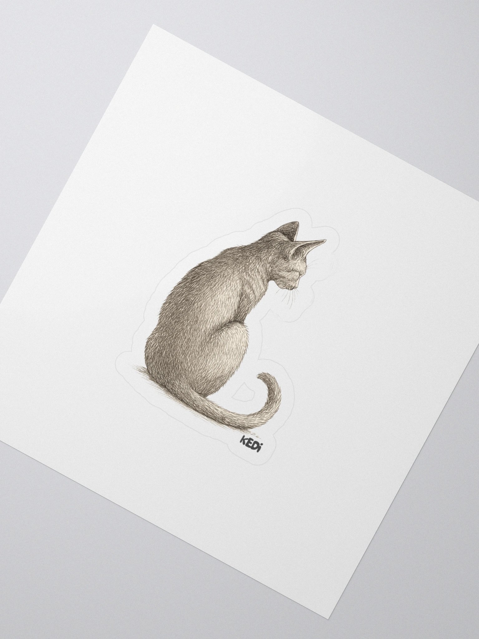 Whiskered Guardian Kiss Cut Stickers product image (2)