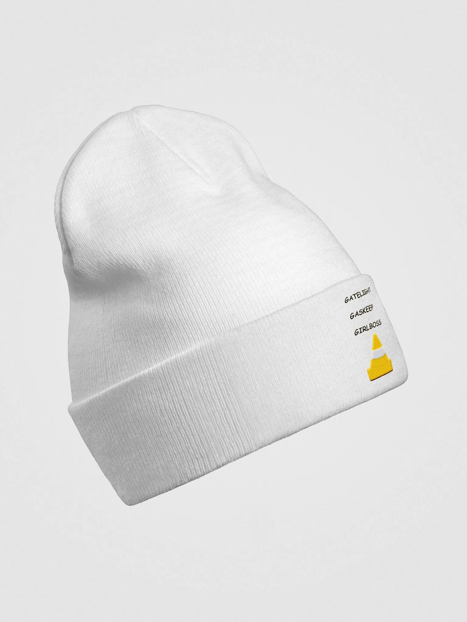 Gatelight, Gaskeep, Girlboss White Otto Beanie product image (4)