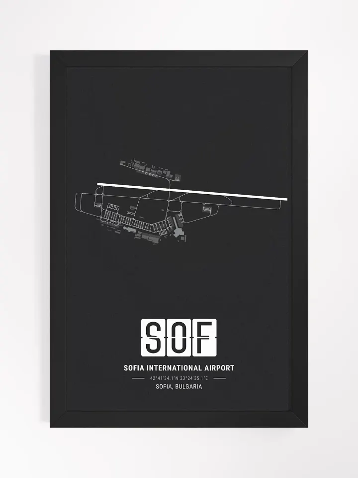 Framed Airport SOF Premium Map On Matt Paper product image (1)