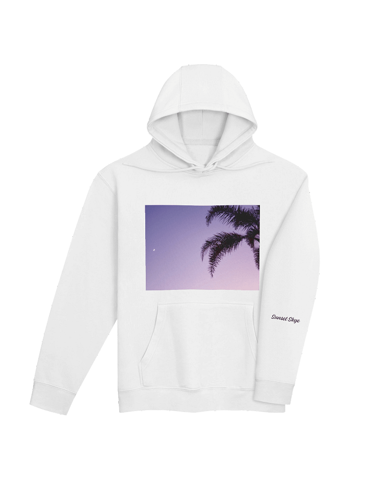 Moony Palm Front White Hoodie product image (1)
