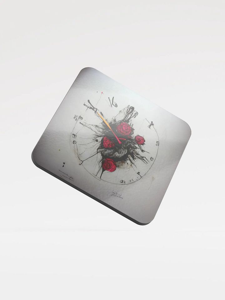Ethereal Rose Clock Coaster product image (1)