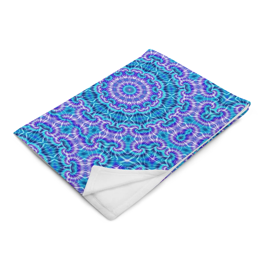 Blue and Purple Tie Die Kaleidoscope Throw Blanket product image (14)