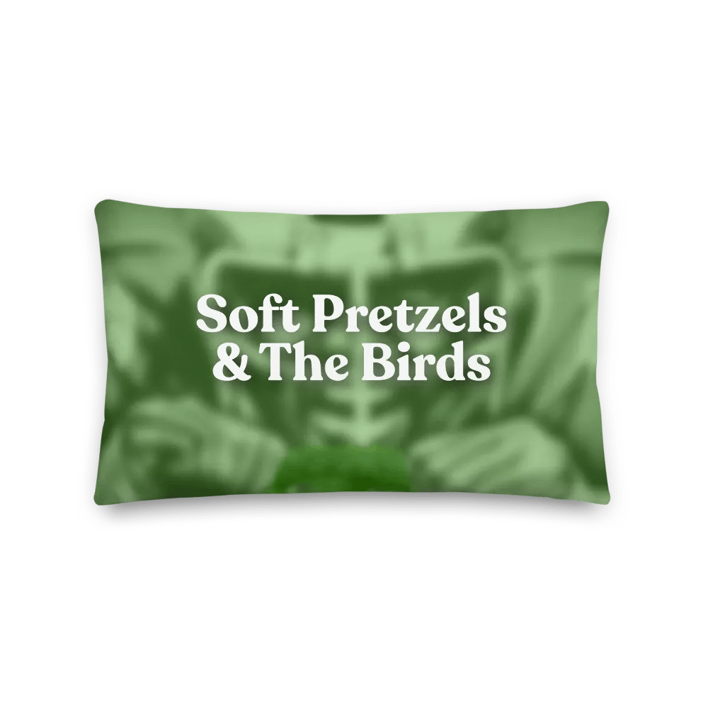 Kelly Green Preztels & Birds Pillow product image (2)