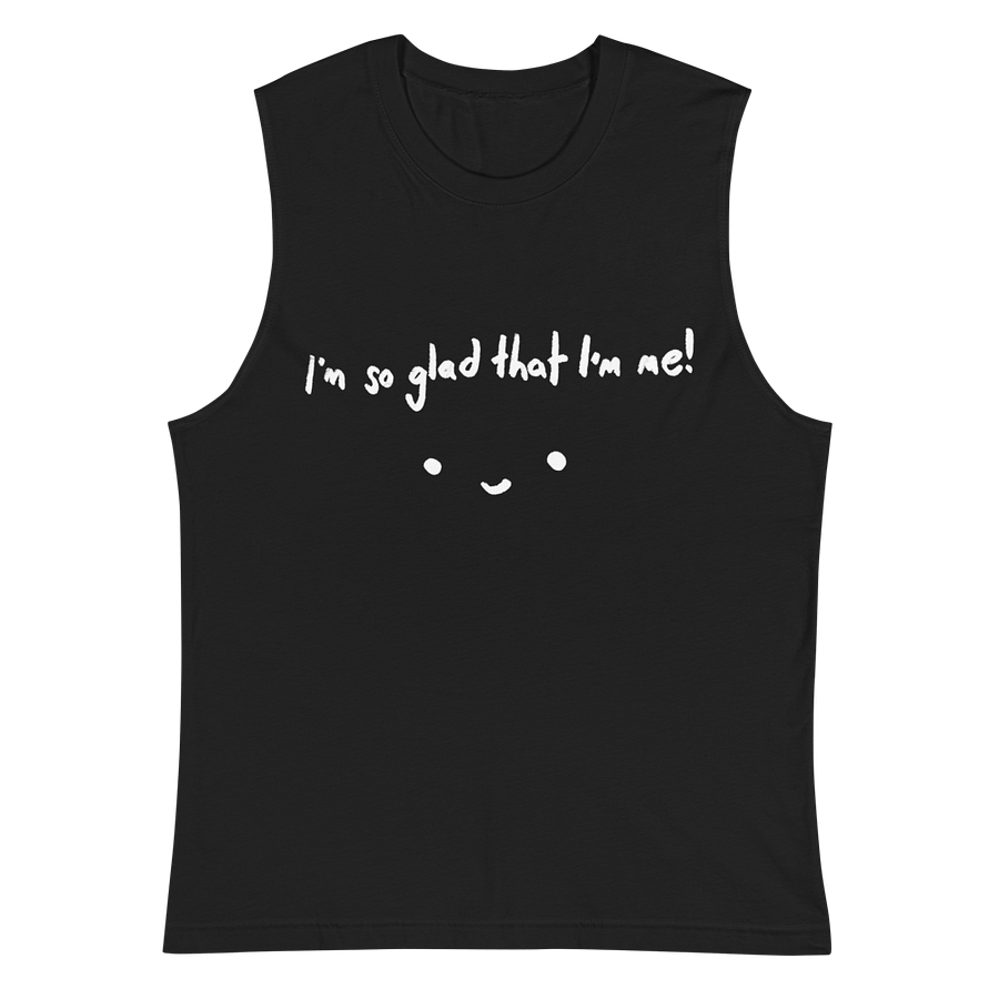 Glad That I'm Me Muscle Tank - BLACK product image (2)