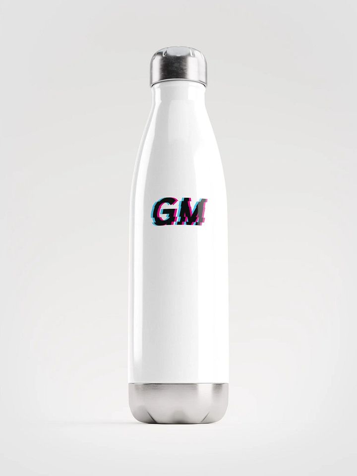 GM White Stainless Steel Water Bottle product image (1)