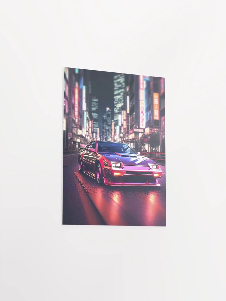 Toyota, Retrowave car on Tokyo Street, Retrowave Aesthetics [synthwave/vaporwave/cyberpunk] — aesthetic art print product image (8)
