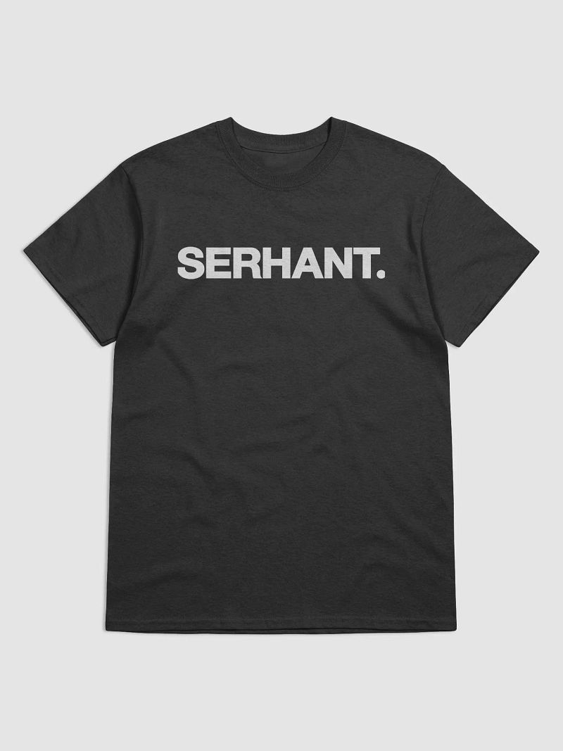 SERHANT. Black T-Shirt with Large Logo