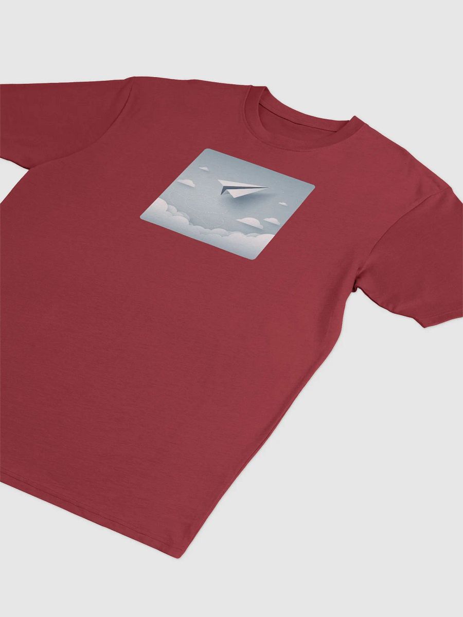 Skyward Soar Cotton Tee | AI design paper airplane product image (8)