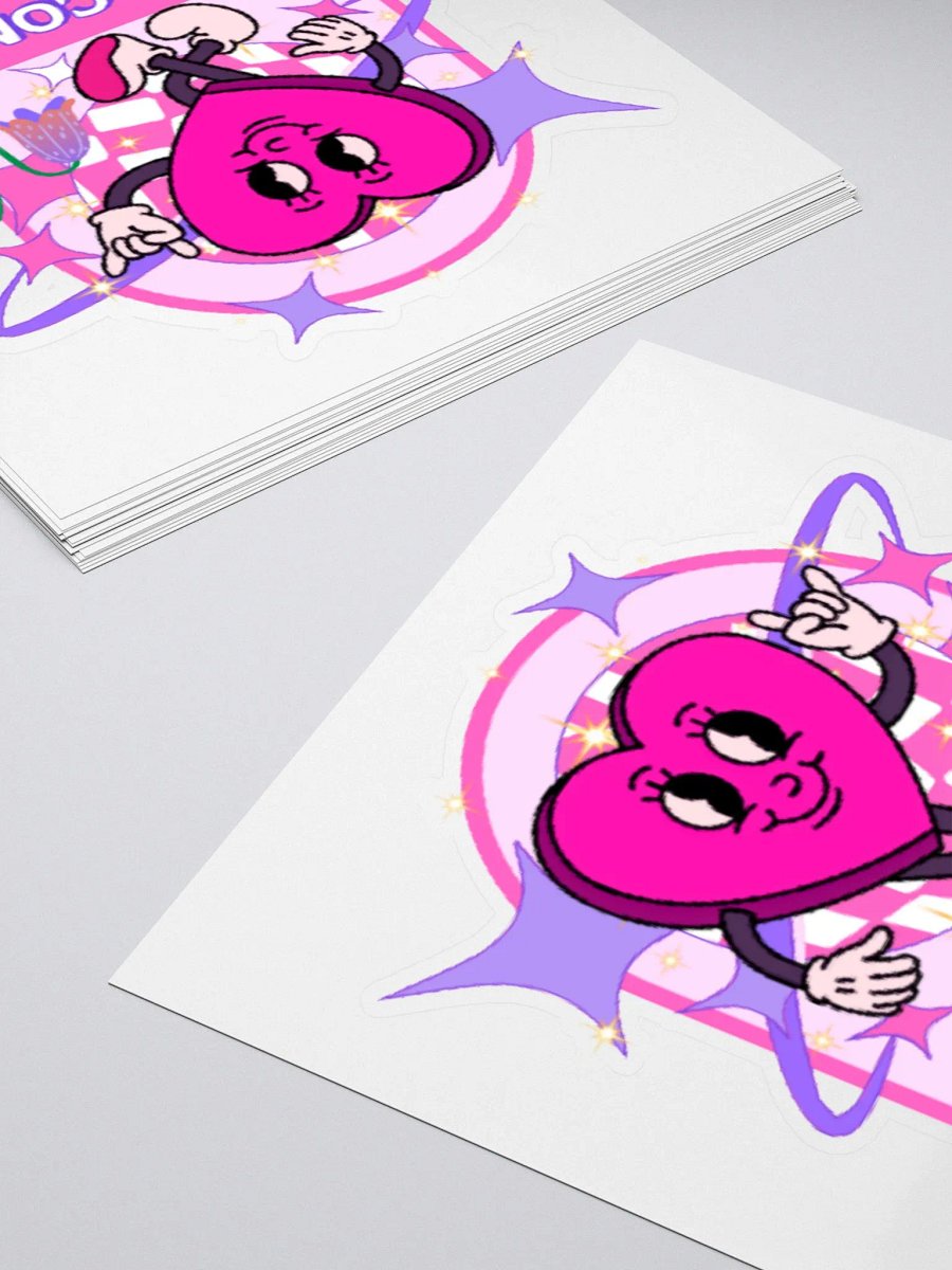 Welcome to C*stc* I Love You! Psychedelic Heart Kiss Cut Stickers product image (12)