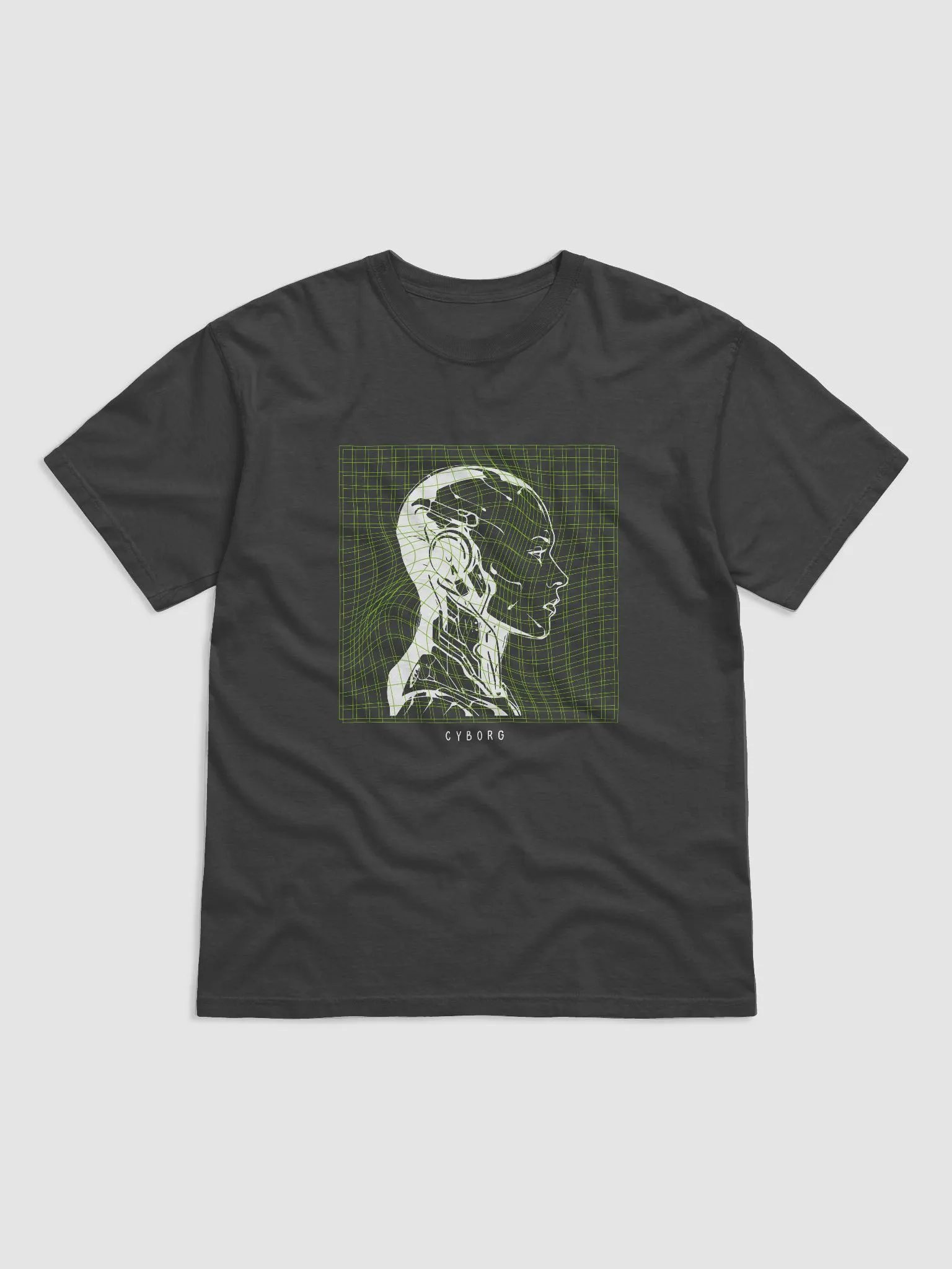 Cyborg Green Print T-Shirt product image (2)