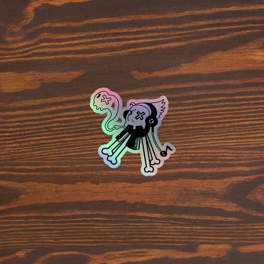Chaabbz Skull Logo Holographic Sticker product image (3)