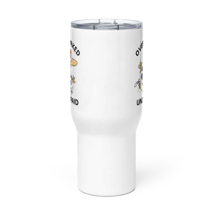Ocerworked/Underpaid 25oz tumbler product image (2)