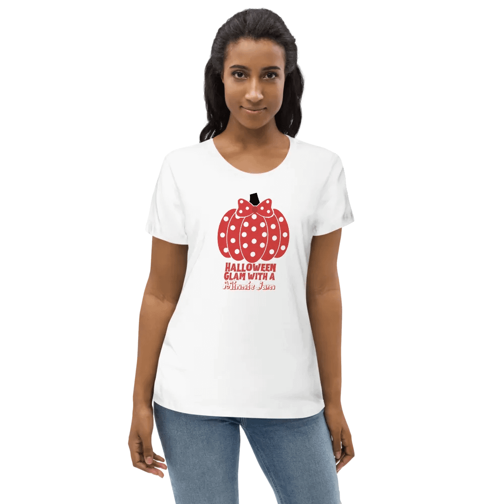 Disney Halloween Polka Pumpkin Women's Fitted Tee product image (2)