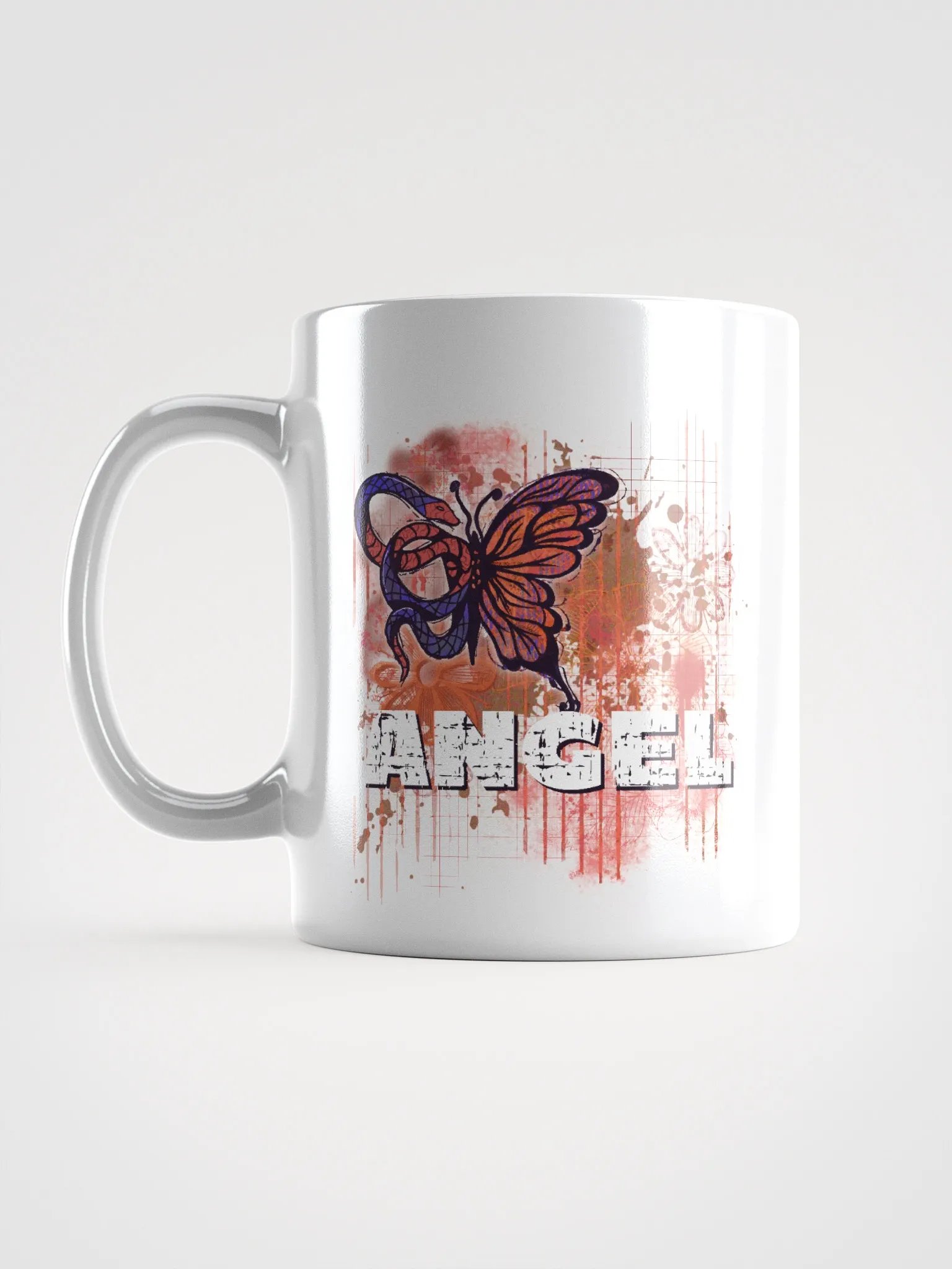 Mug Angel Distressed Snake Butterfly product image (12)