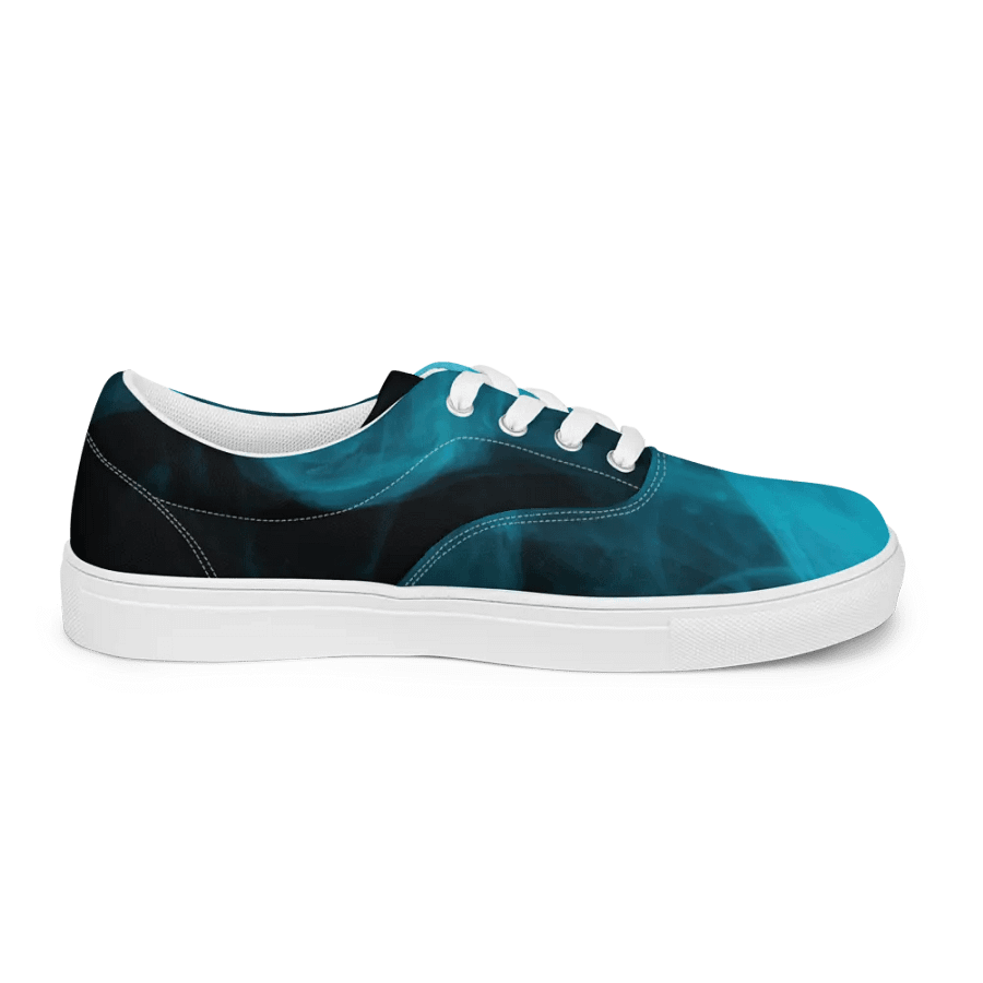 Ethereal Blue Smoke Swirl Men's Canvas Shoes product image (3)
